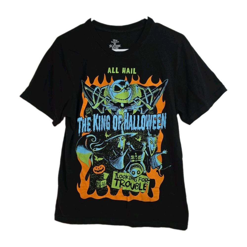 Disney Nightmare Before Christmas Shirt Womens M Jack Skellington Halloween Tee